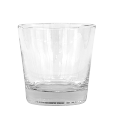 An 8oz old fashion glass with flared sides.