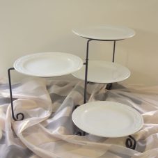 4 tier adjustable plate stand