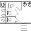 Large Gold Restroom Trailer with 8 Stations