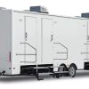 Large Platinum Restroom Trailer Exterior