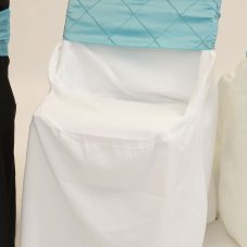 Square Back White Chair Covers