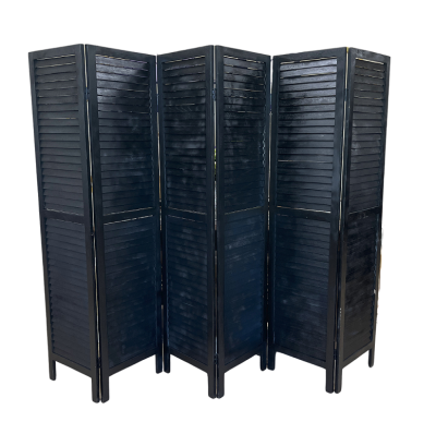 black wooden folding screen