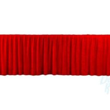 red stage skirt 15" high