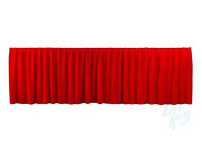 red stage skirt 15" high