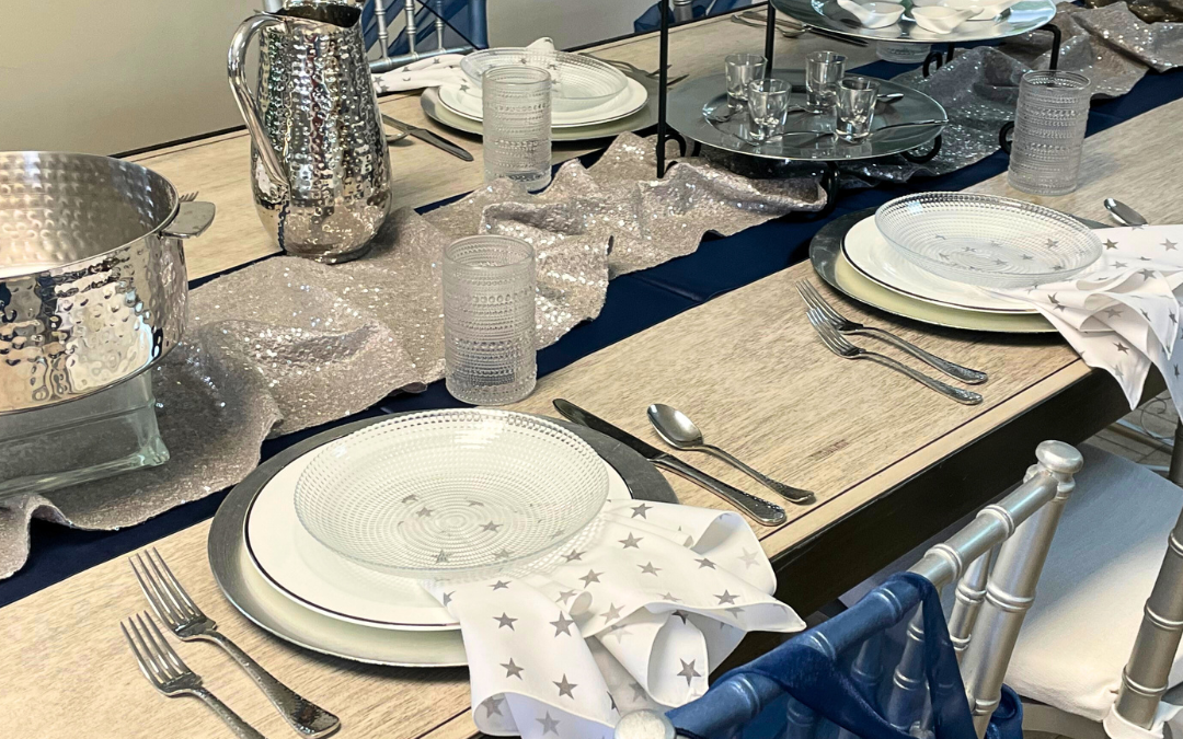 A Sparkling Night: Designing a Dazzling Hanukkah Dinner Table